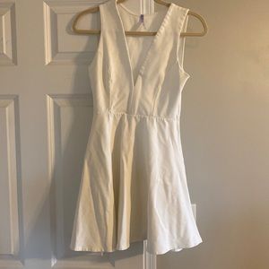 White skater dress